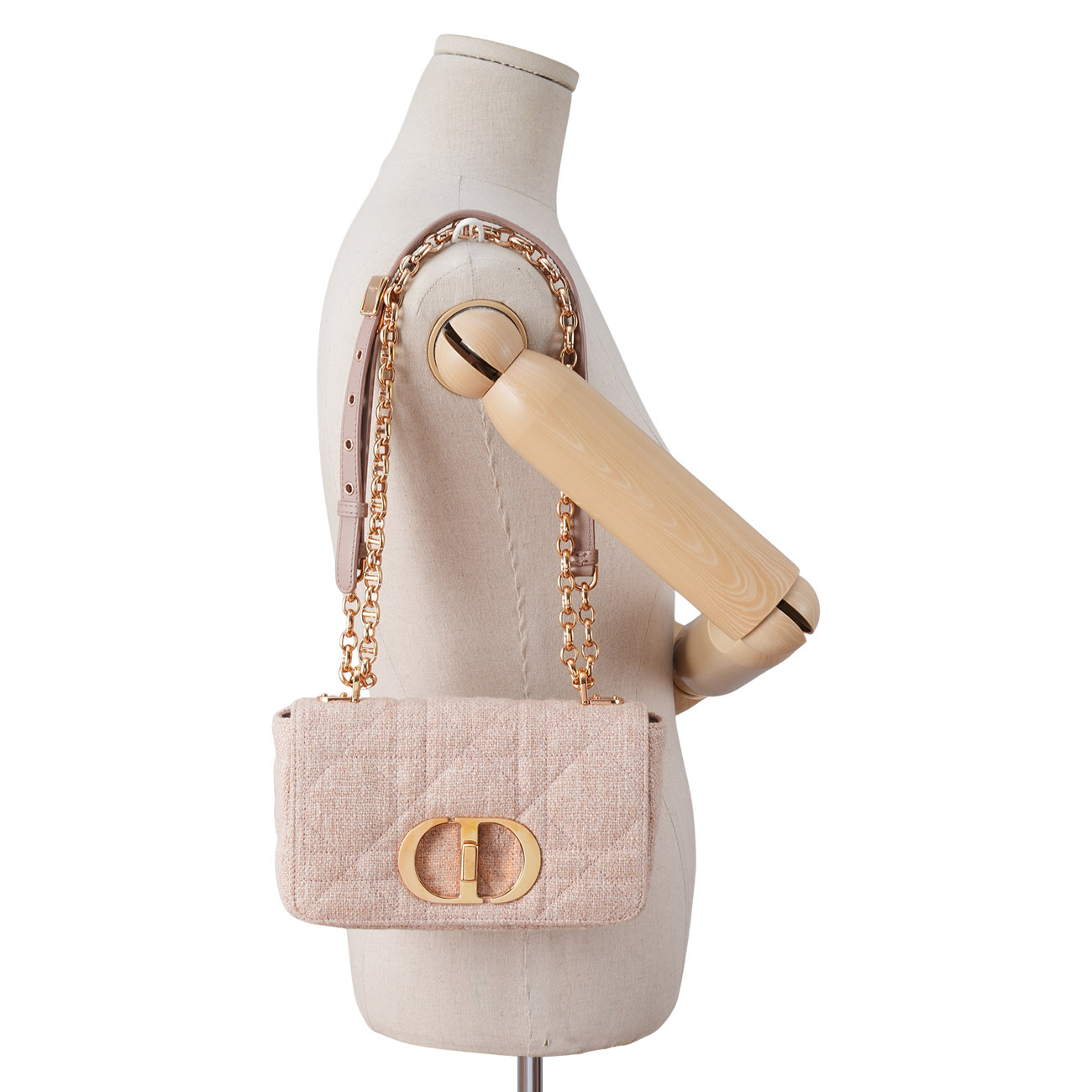 CHRISTIAN DIOR(USED)디올 트위드 카로 백 미듐